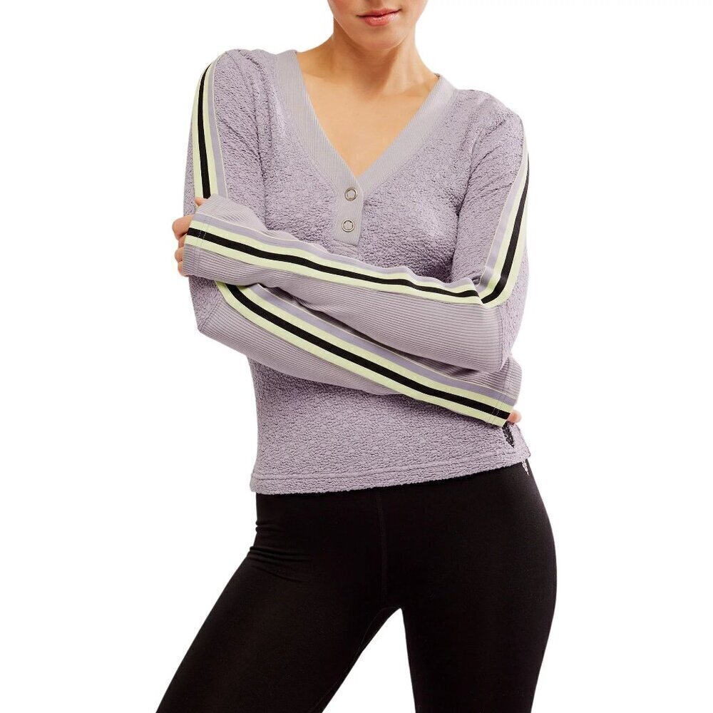 NWT FP Movement Recovery Layer Purple Textured Top
